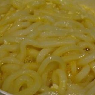 レンジで簡単！かまたまうどん